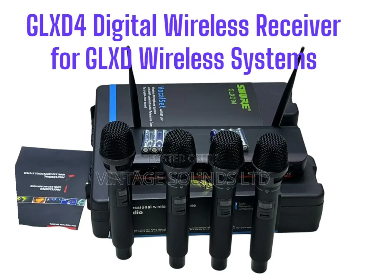 Shure Digital Wireless Microphone Glx94 4pcs Microphone Set