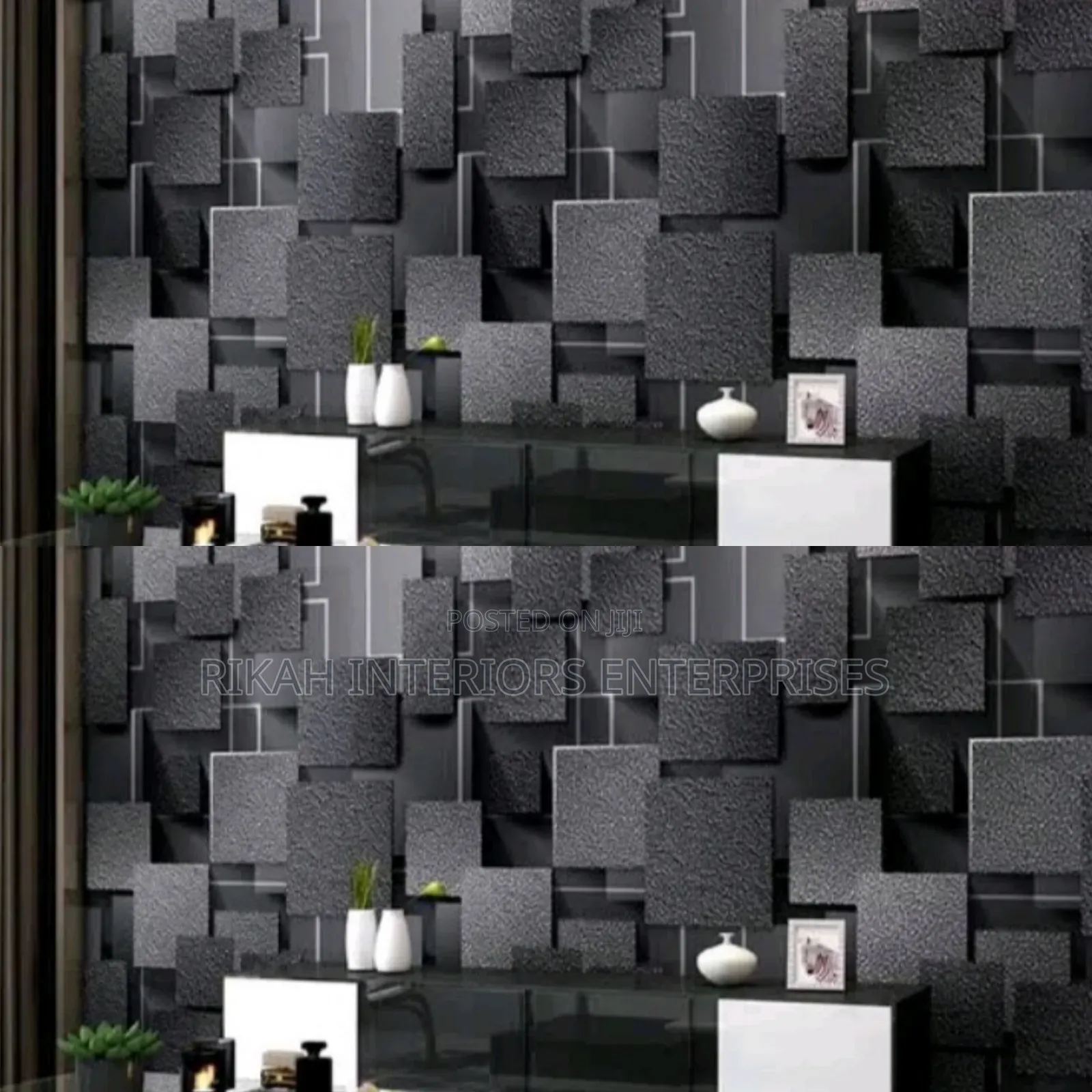 Dark Grey Embossed Wallpapers