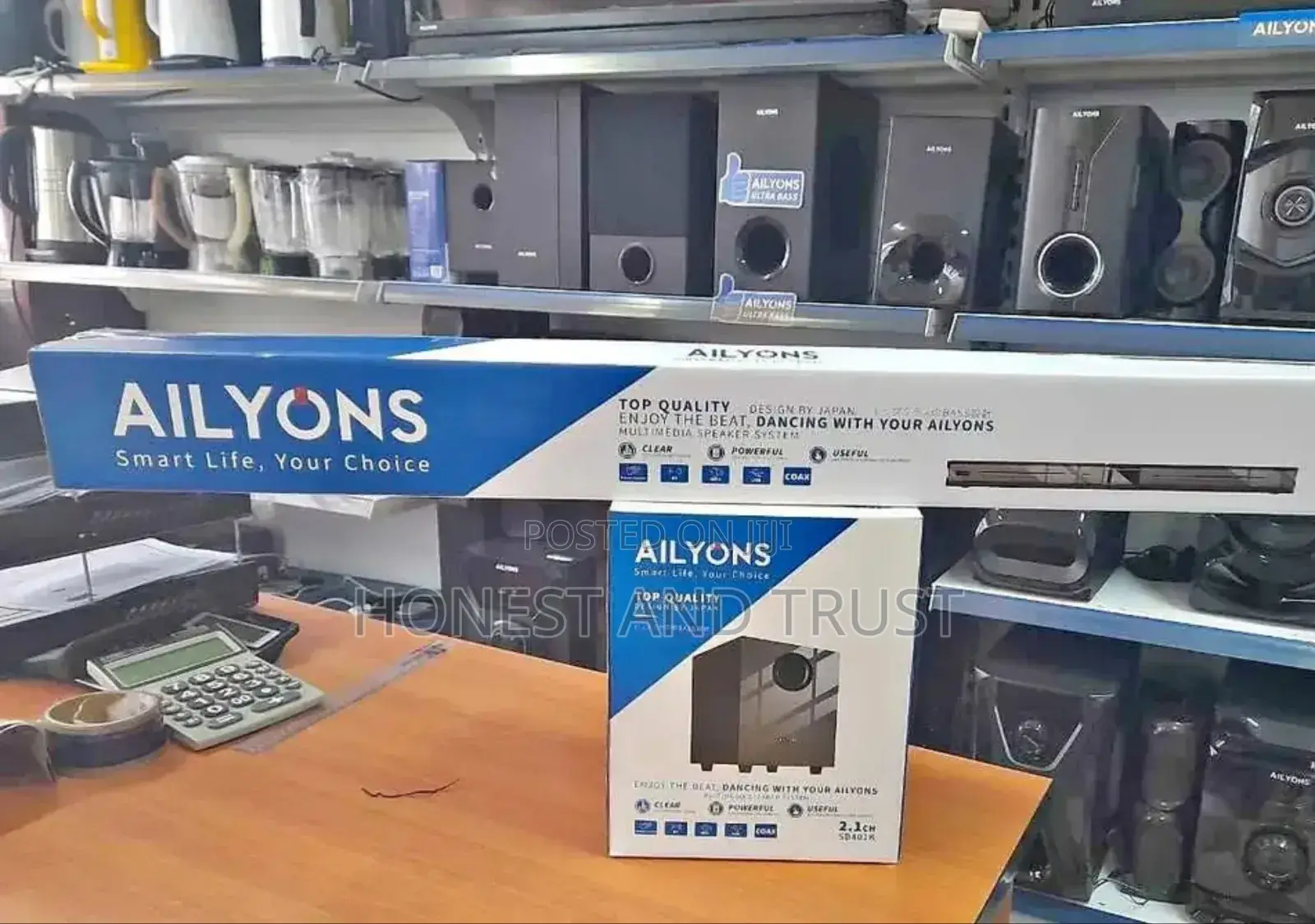 Ailyons Soundbar 2-1ch Fm Usb Bt Sub Woofer System
