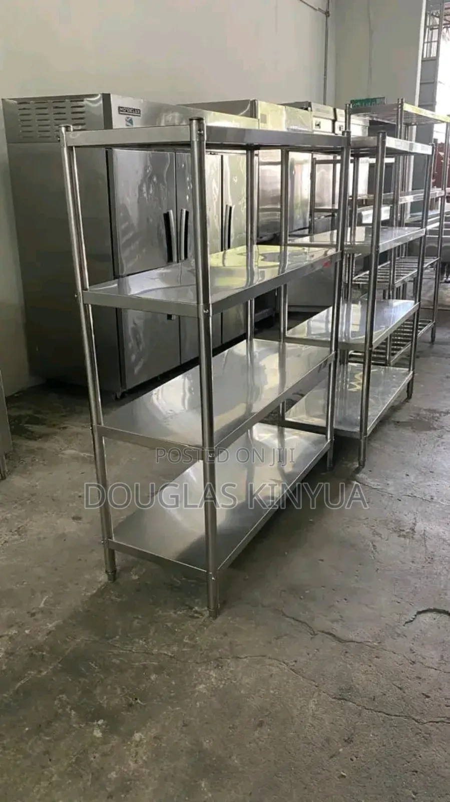 Modern Stainless Steel Shelf Rack.