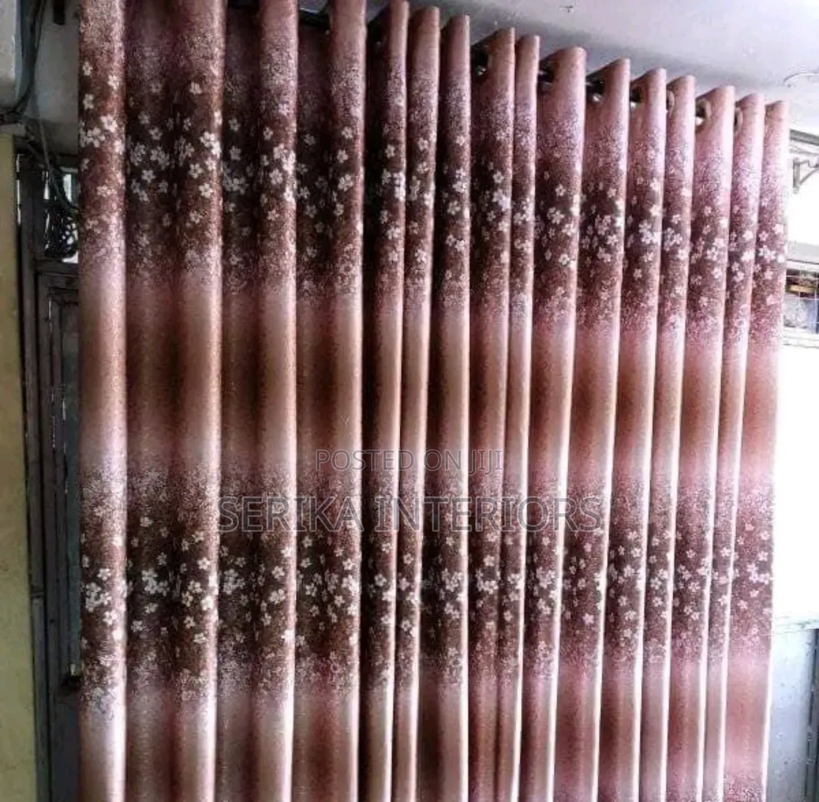 Curtains Chocolate Flowers