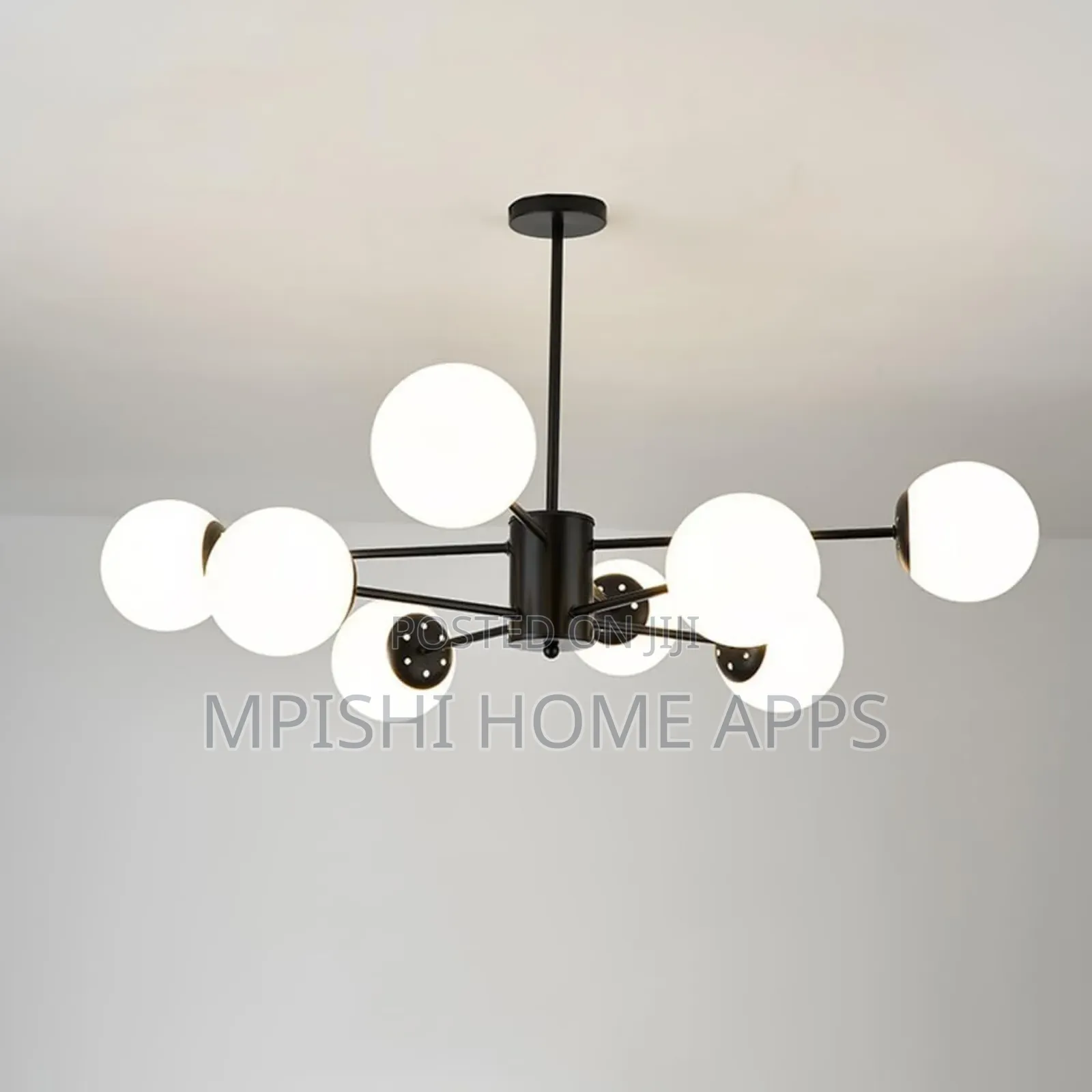 Glass Lampshade Ceiling Light Black