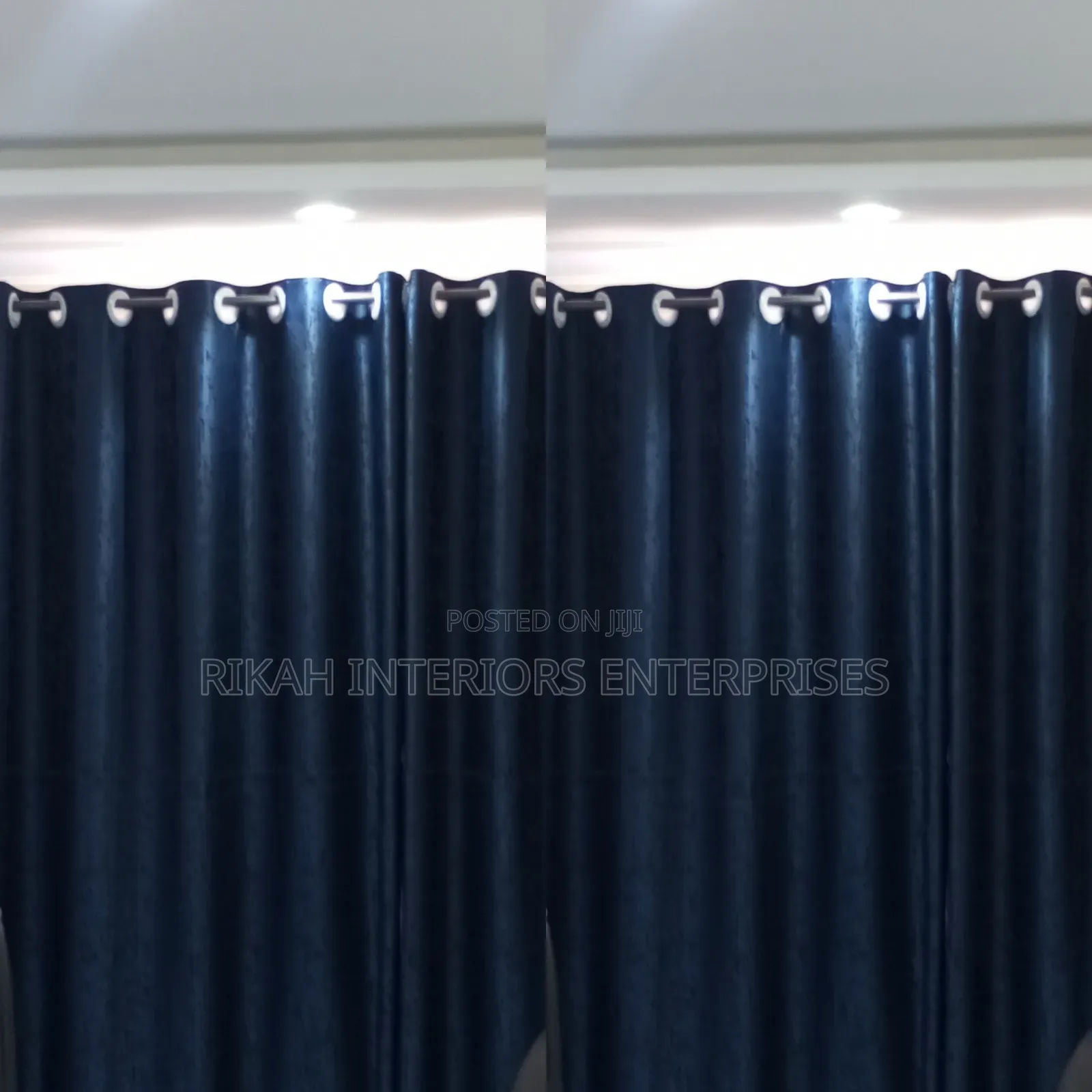 Heavy Navy Blue Curtains