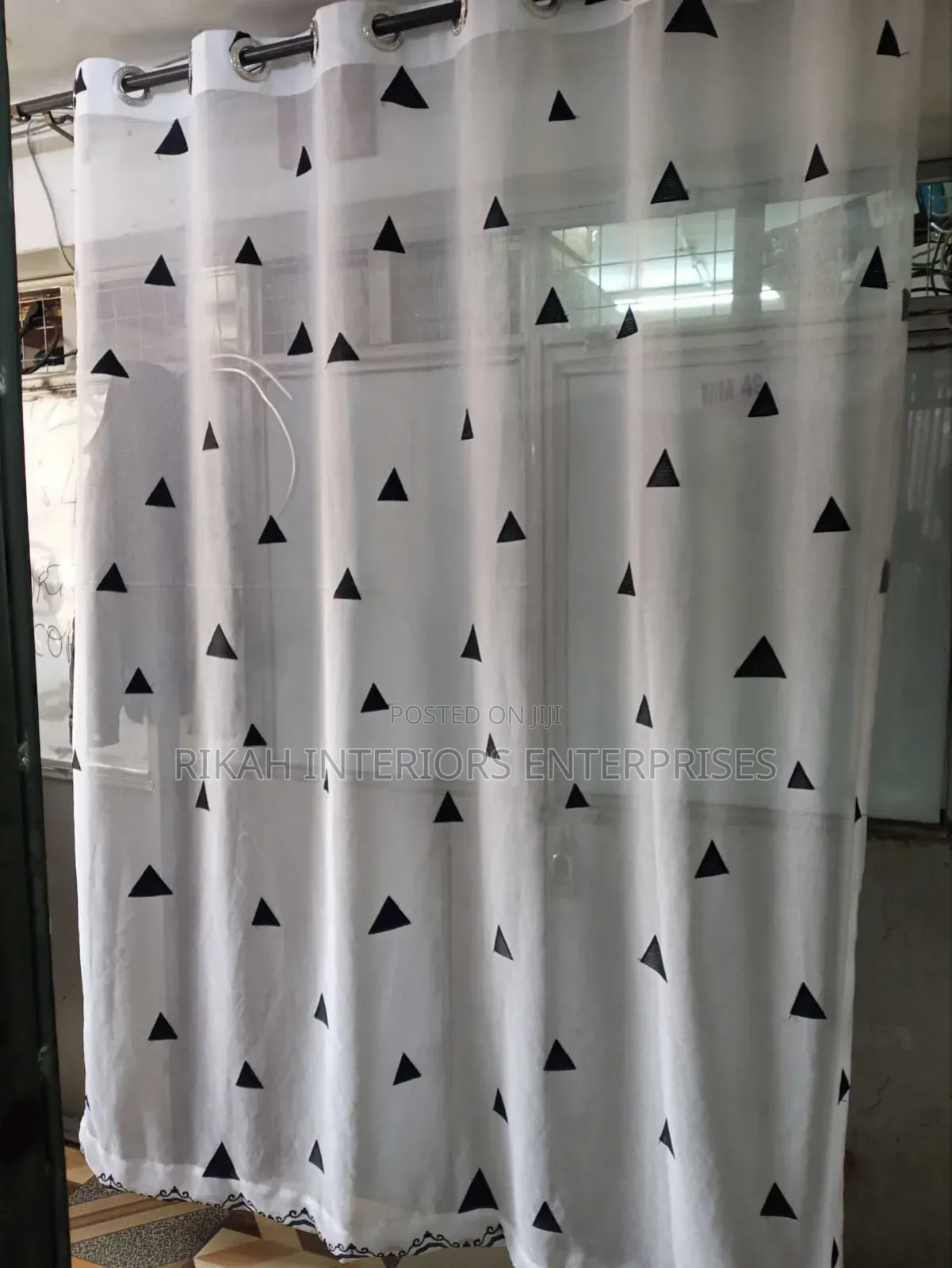 White and Black Detailed Sheer
