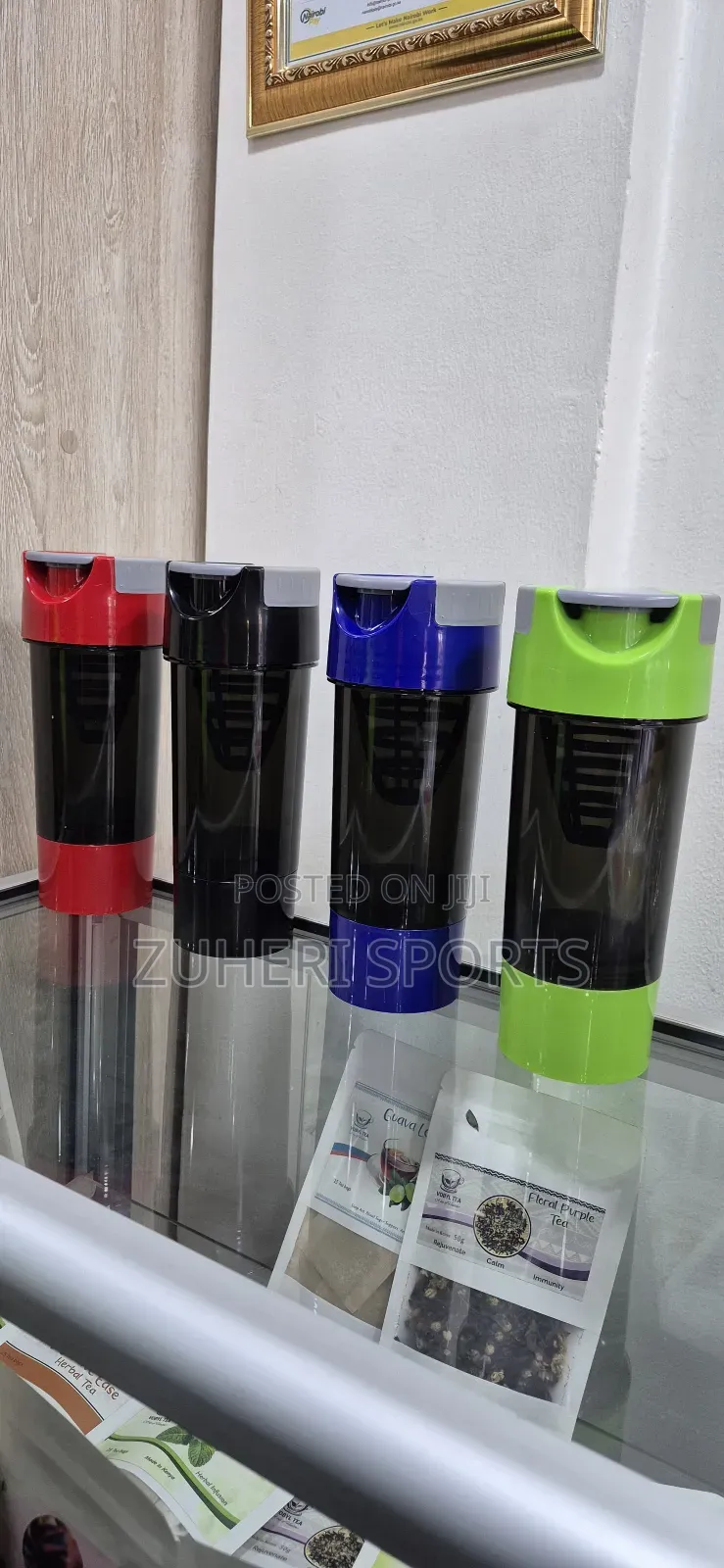 Gym Water Bottle, Hydration Protein Shakers With Cup