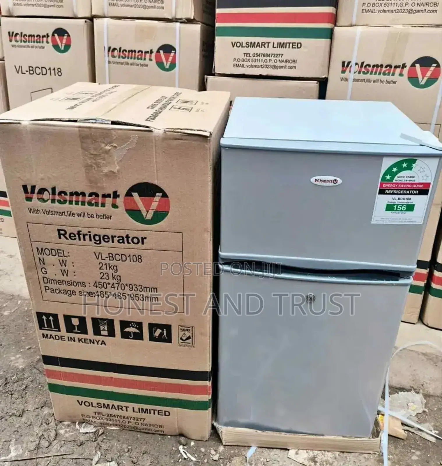 VOLSMART 108L Fridge With a Large Freezer Capacity