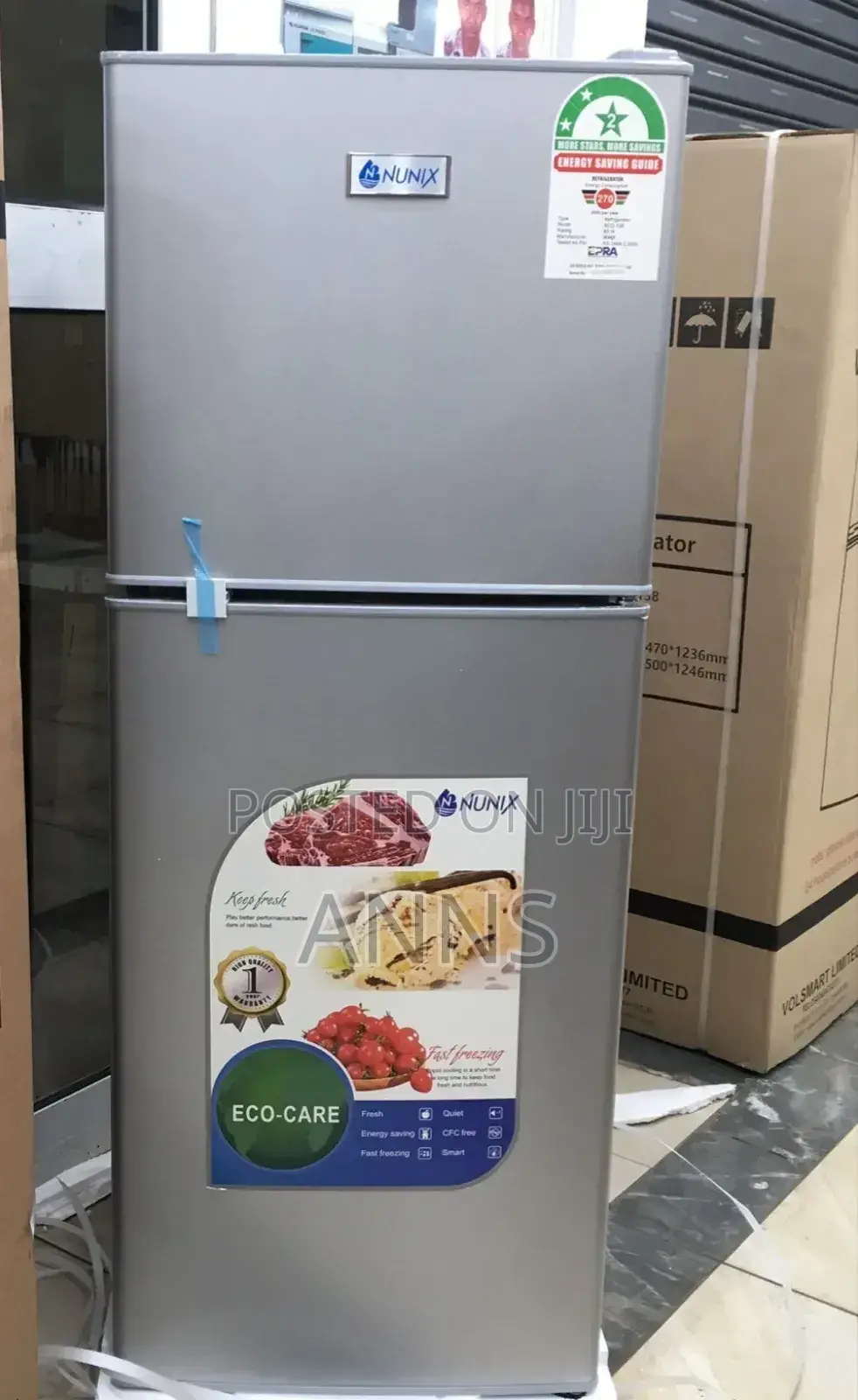 Nunix 138L Excellent Double Door Defrost Fridge