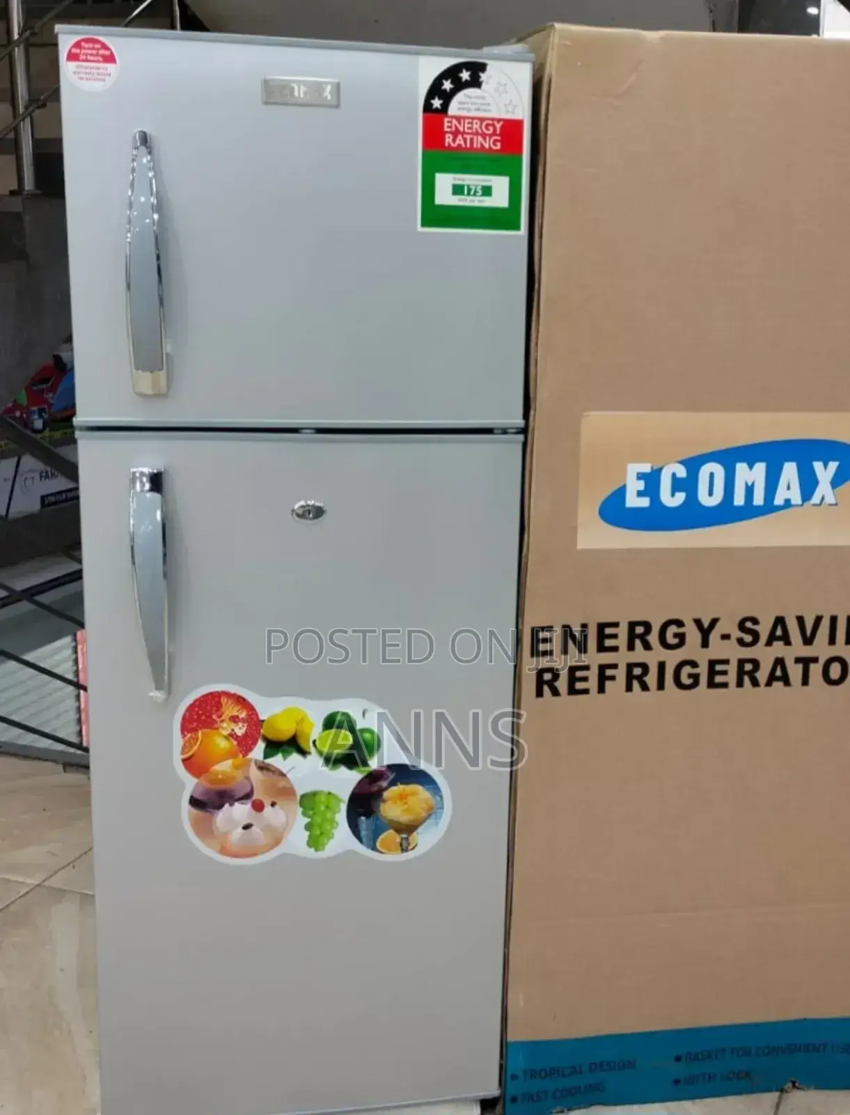 Ecomax 138litres Refrigerator Double Door With Handle