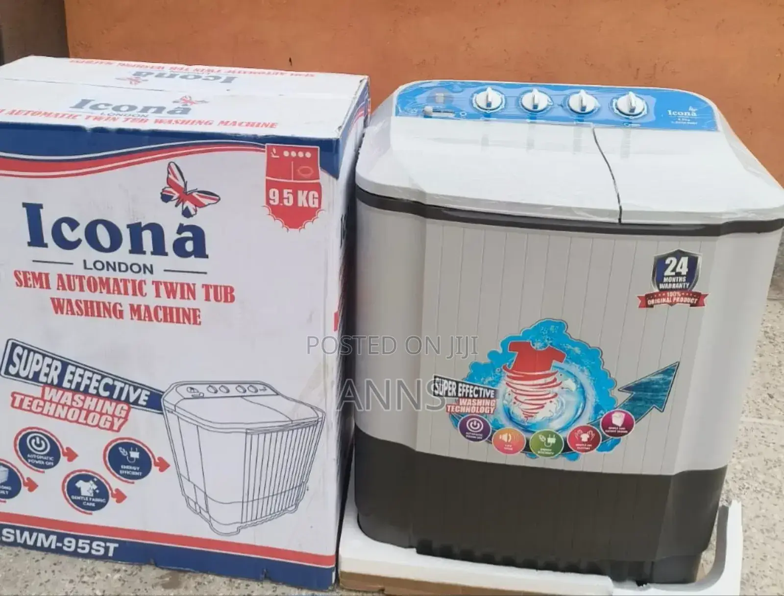 Icona Twin Tub 9.5kgs Washing Machine