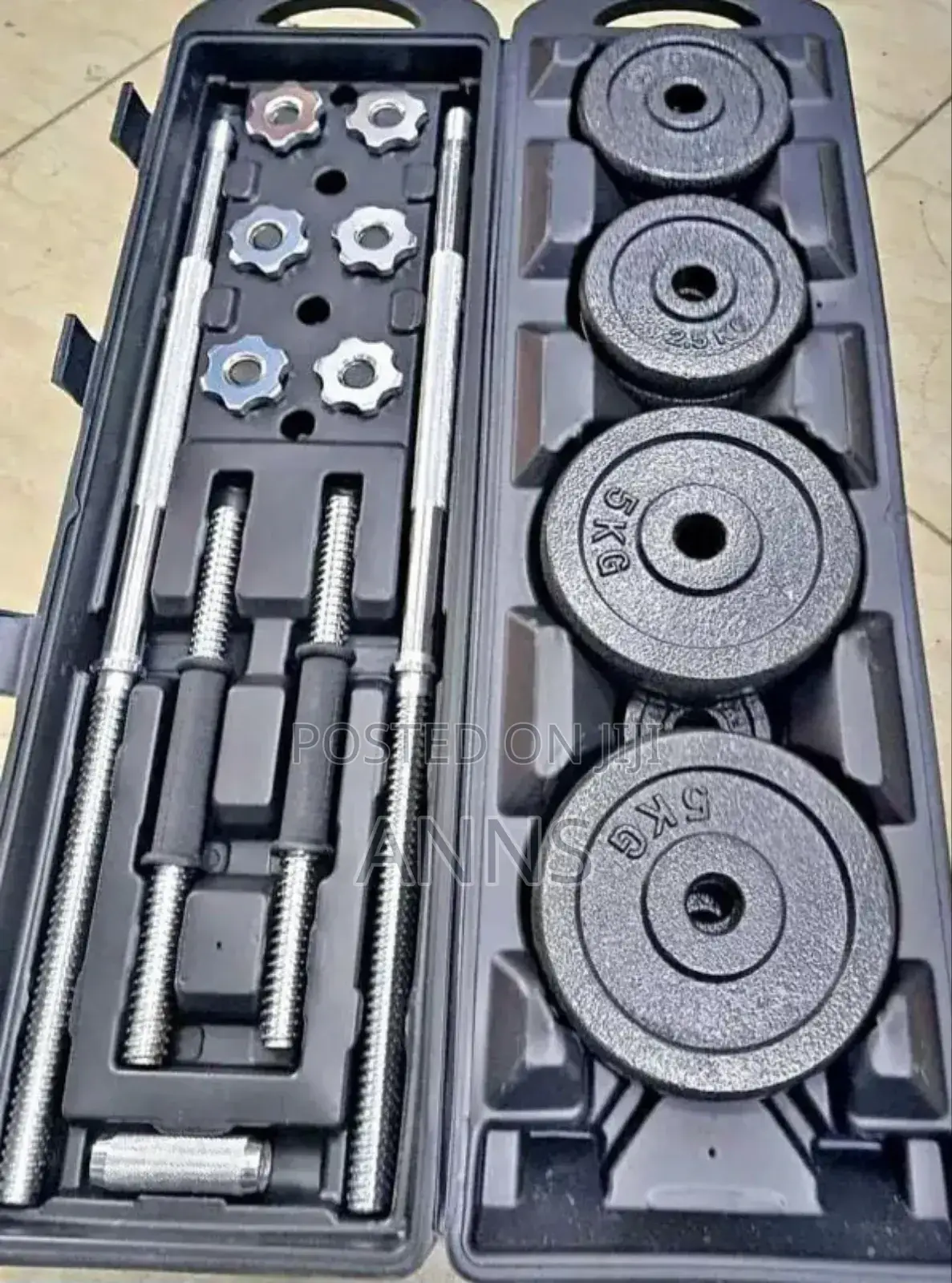 York/ Chrome 50kgs Dumbells With Burbell