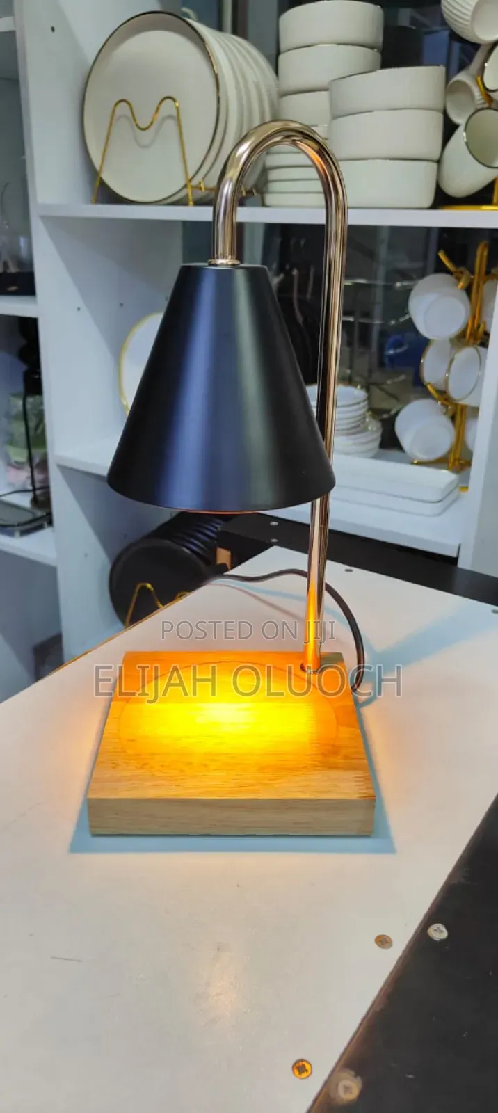 Electric Candle Wamers With Wooden Base