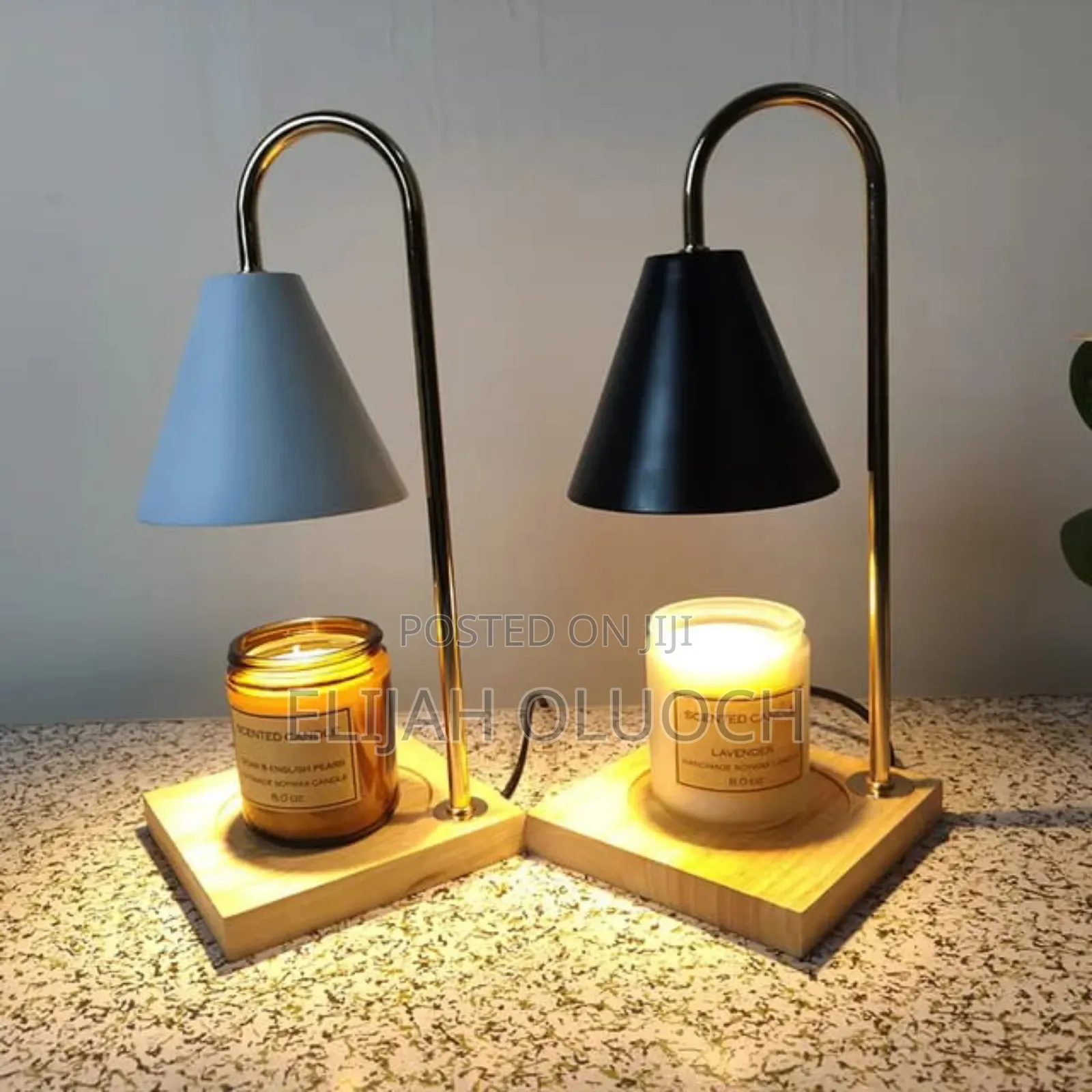 Electric Candle Wamers With Wooden Base