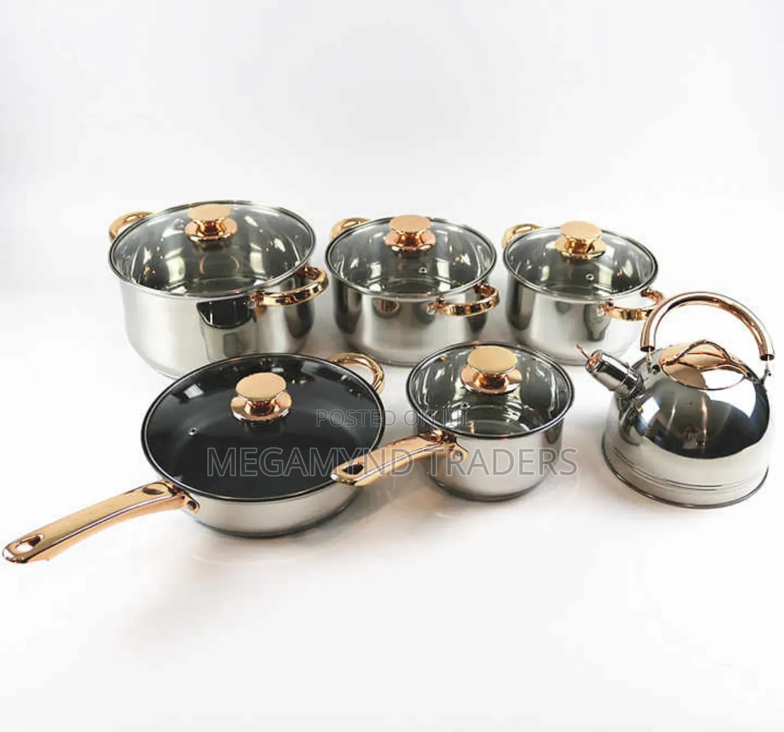Stainless Steel Cookware Set/12pc Induction Sufuria