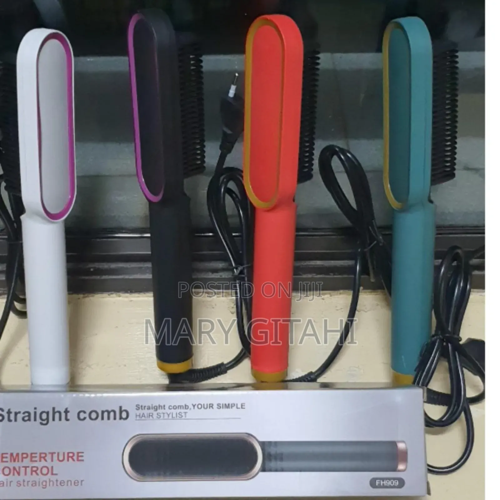 *Electric Hair Straight Comb" at 