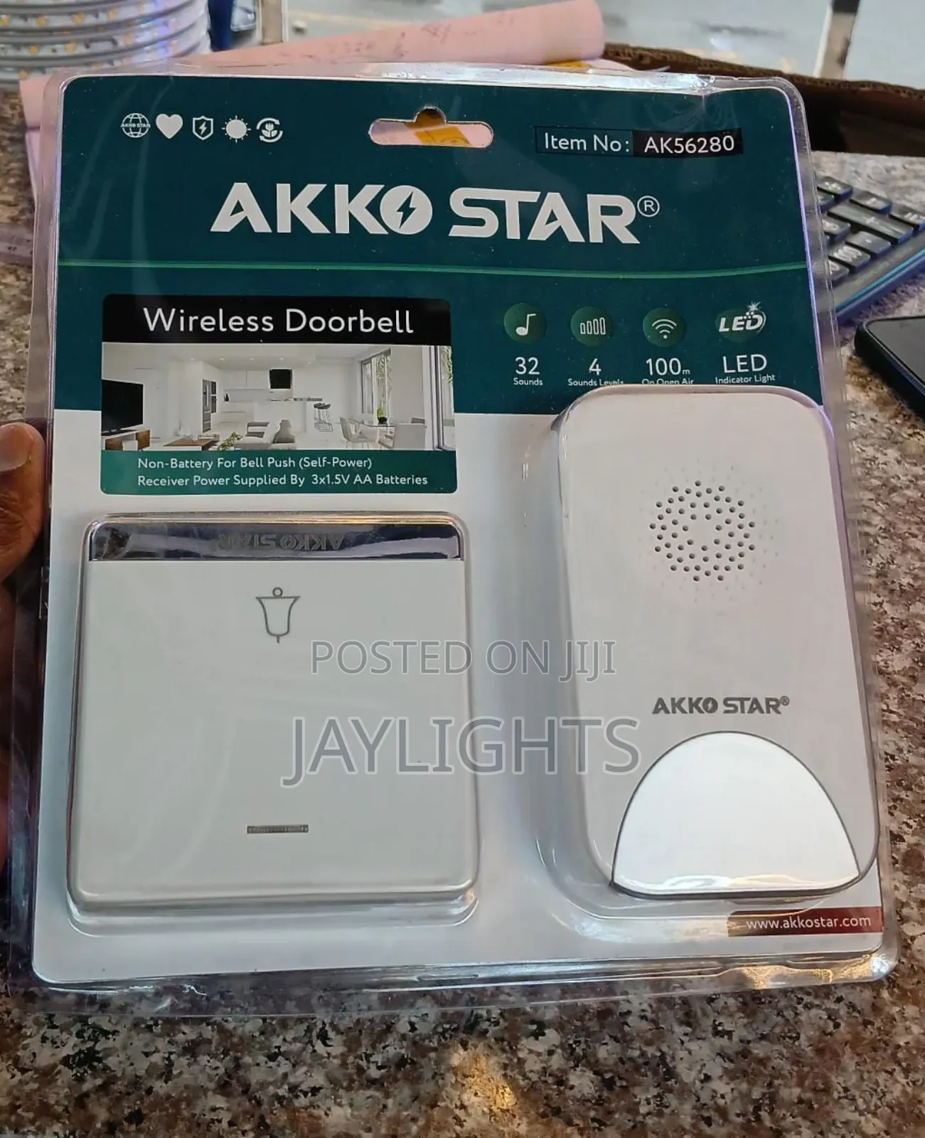 Smart Wireless Doorbell Bell Ring Chime Battery 110v-260v