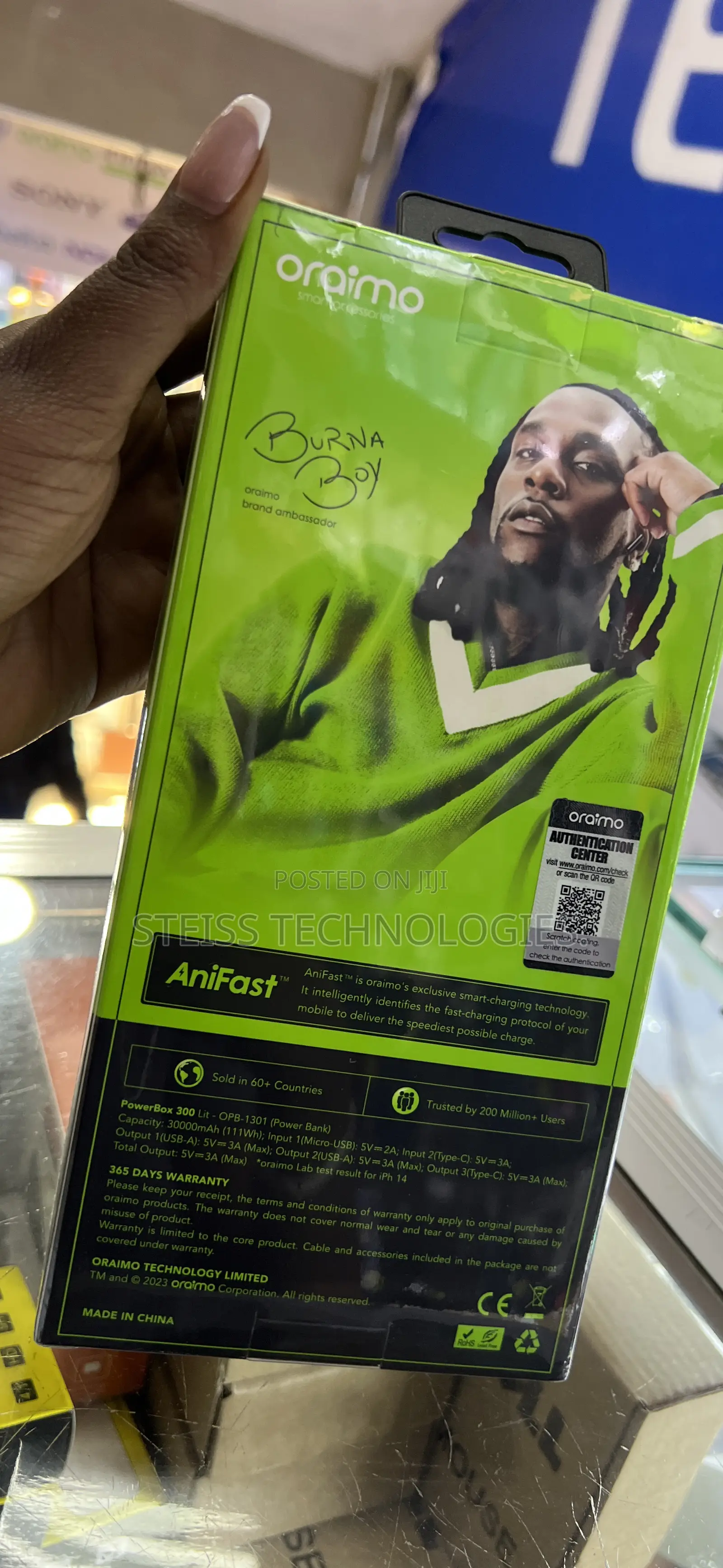 30000mah Oraimo Powerbanks.