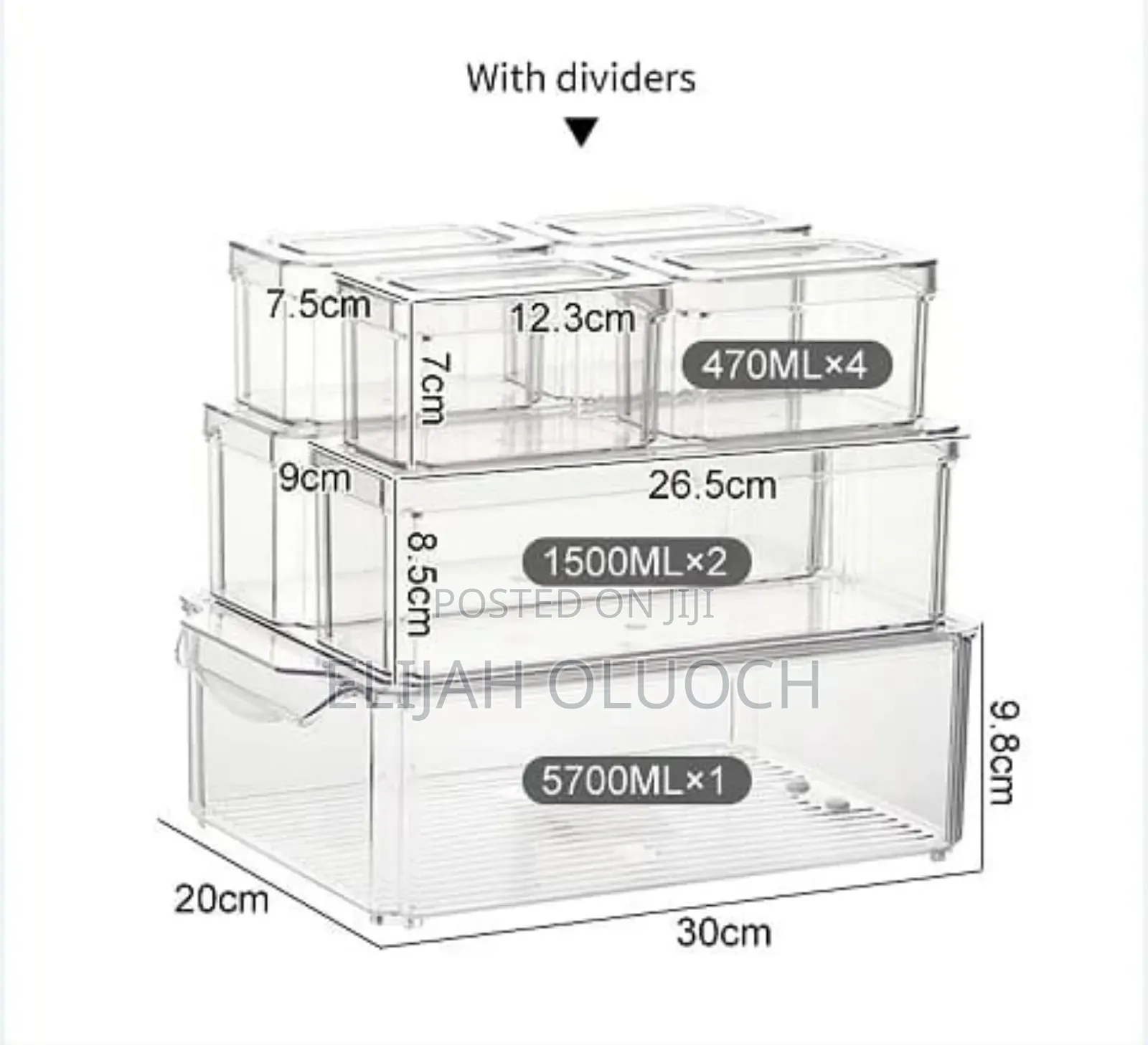 7pc Set Stackable Storage Box