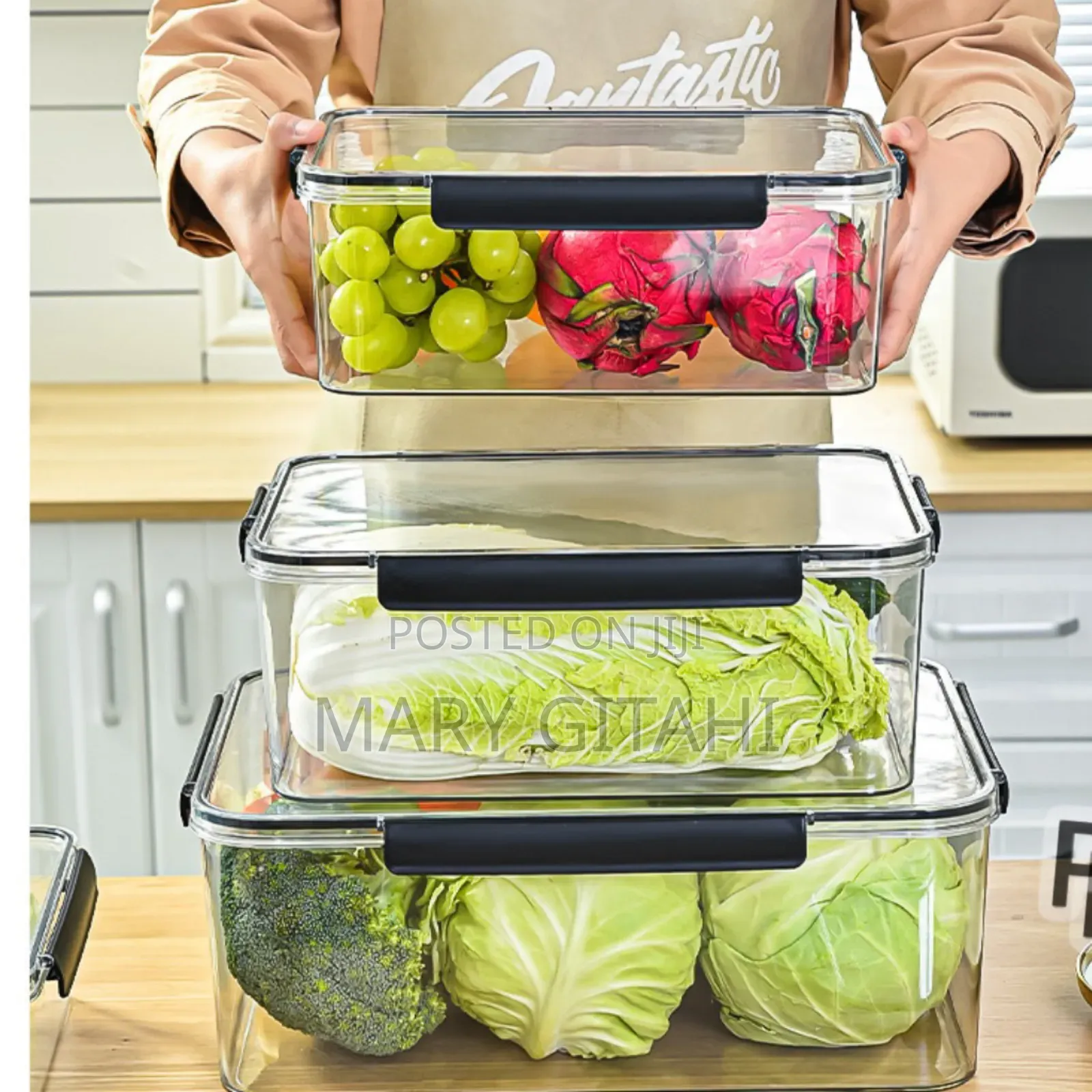 3pcs Acrylic Food Storage Containers