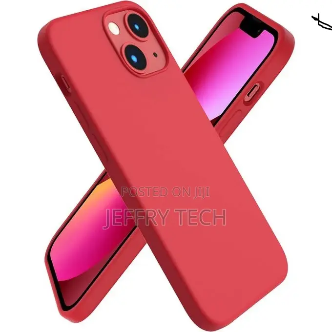 Silicone Case With iPhone 13 Mini + Camera Protection - Red