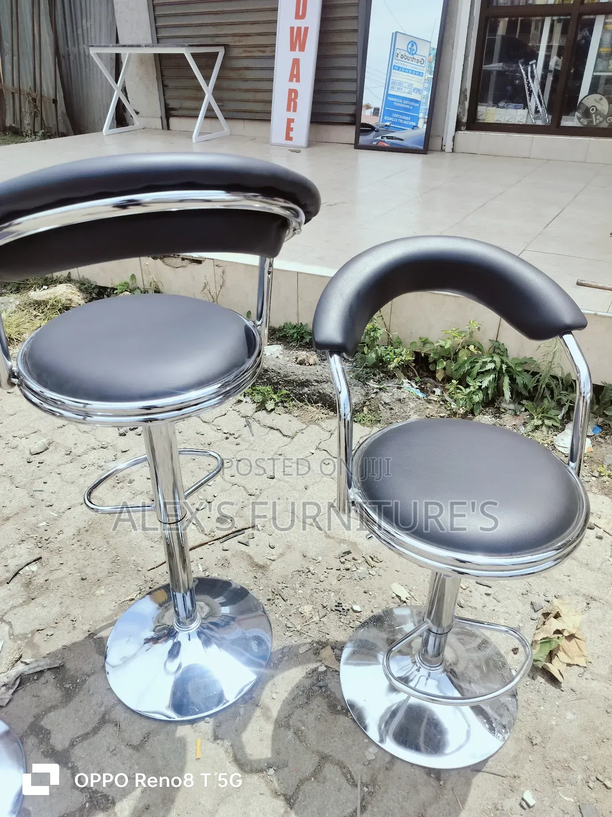 Black Leather Bar Stool
