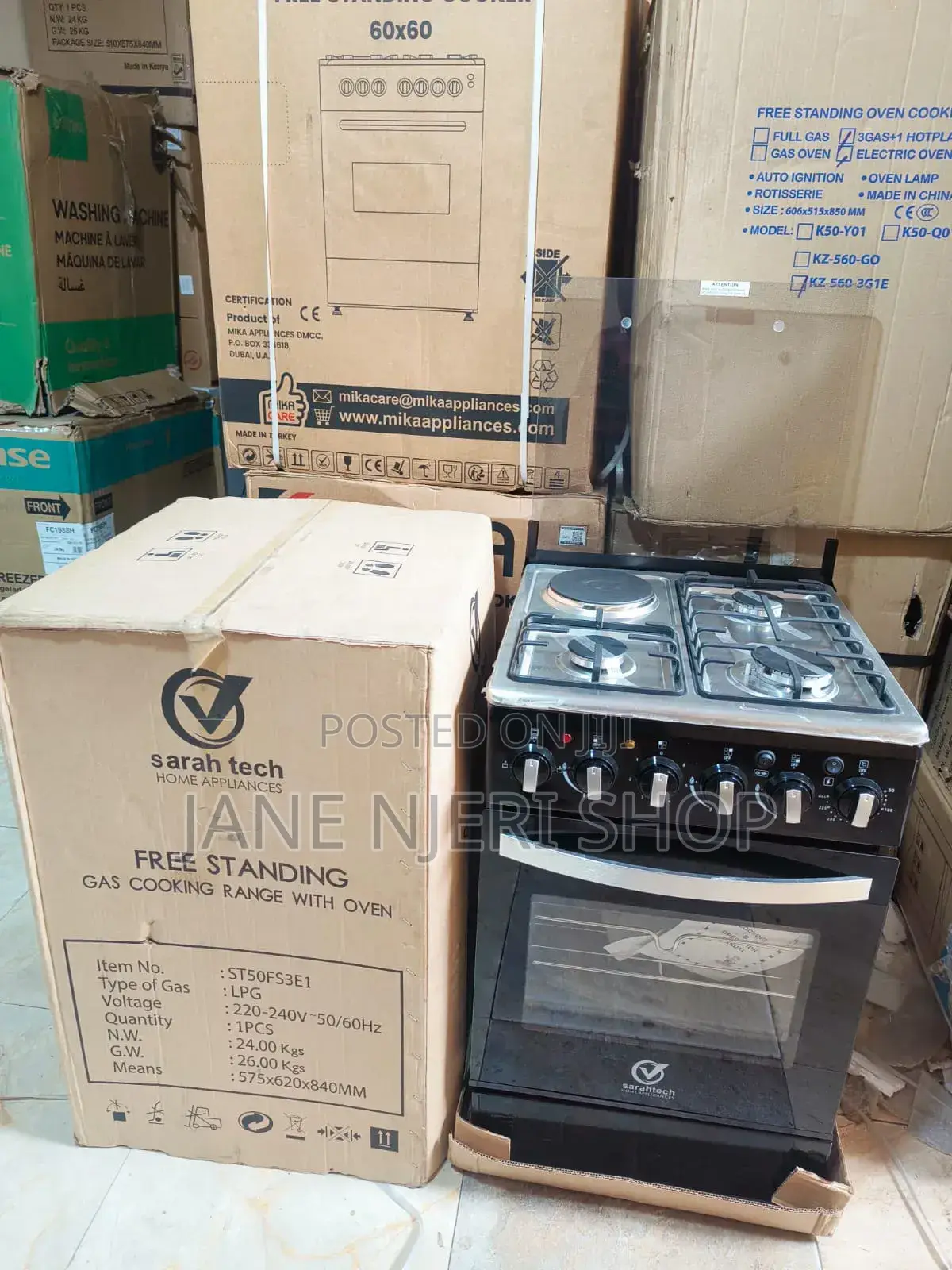 50 by 55 Standing Cooker Saratech 3+1