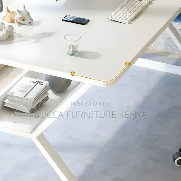 Clerical Desking: Modern Writing Desk With Steel Sled Base