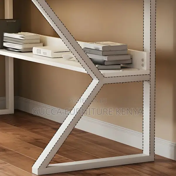 Clerical Desking: Modern Writing Desk With Steel Sled Base