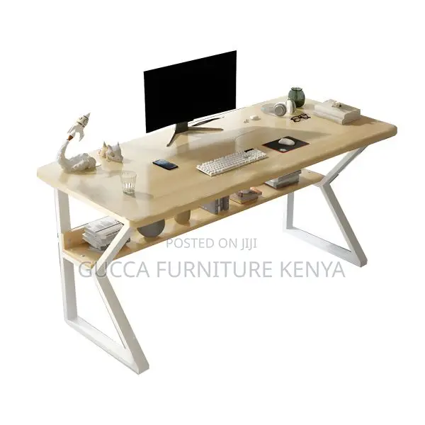 Clerical Desking: Modern Writing Desk With Steel Sled Base