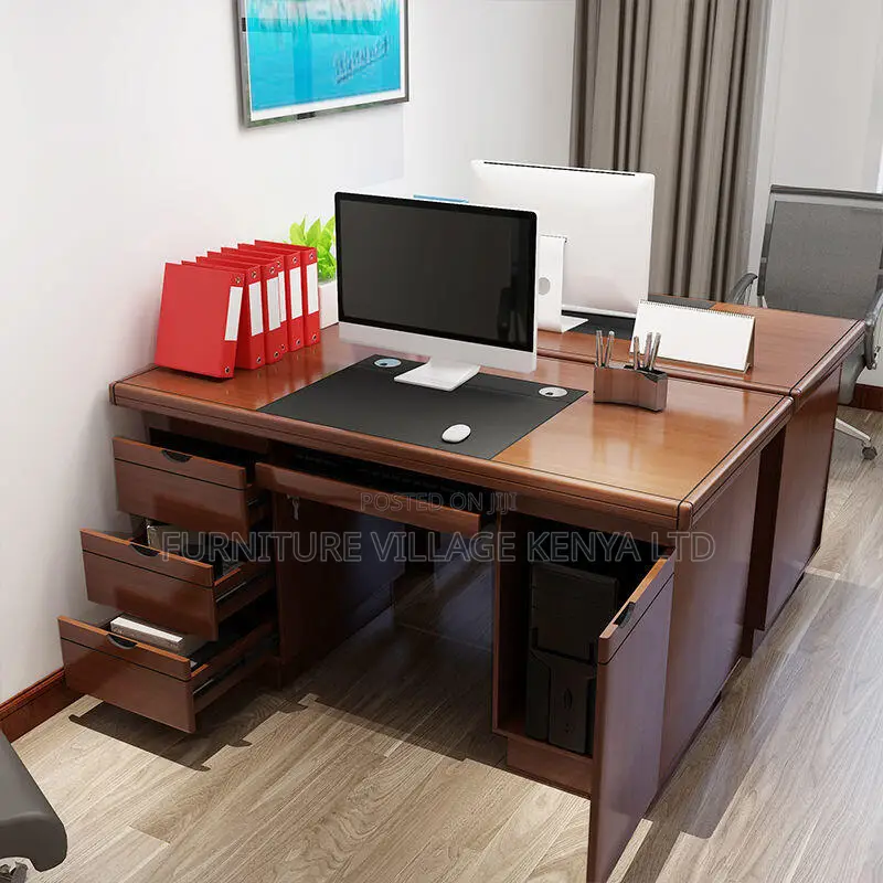 Office Tables; 140cm Executive Office Desk With Drawers