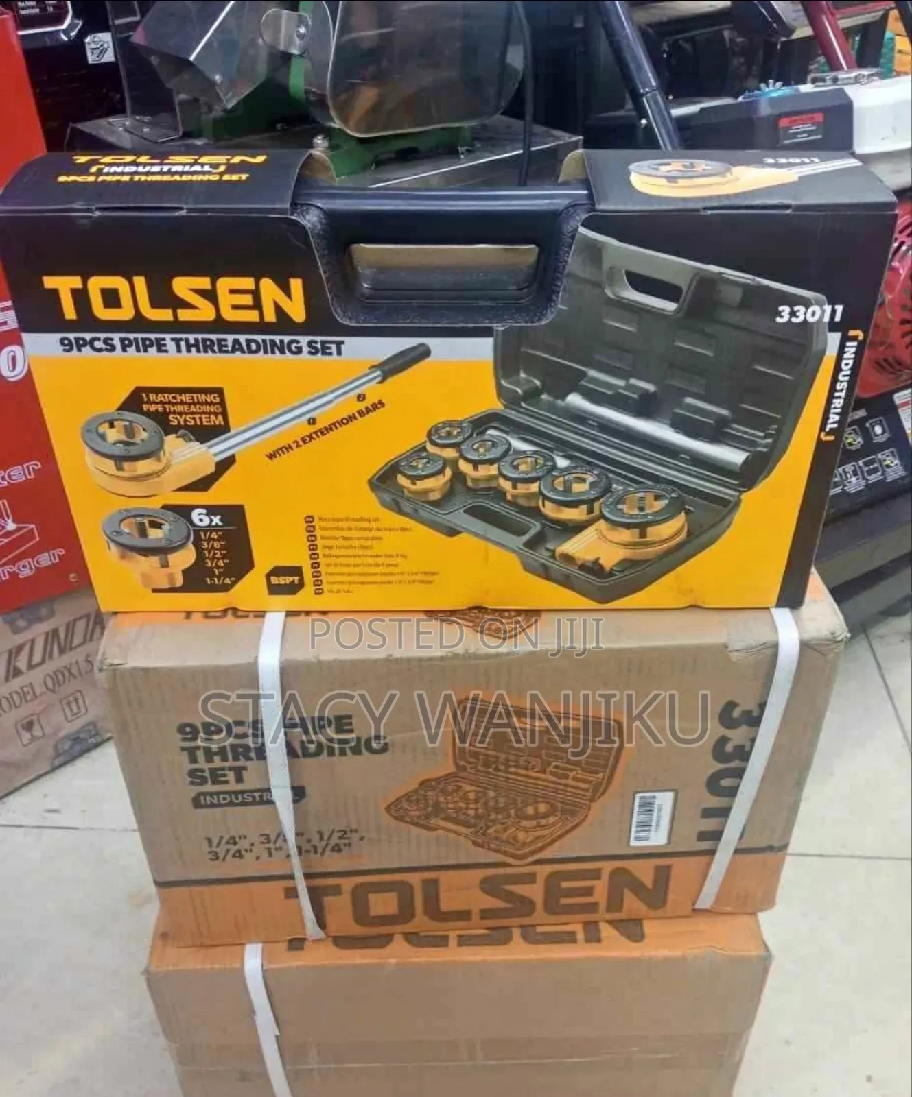 9pcs Tolsen Pipe Threading Machine/ Pipe Threader