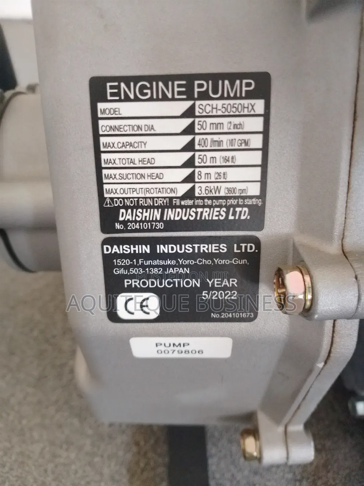 Honda Engine Water Pump 3"- High Pressure
