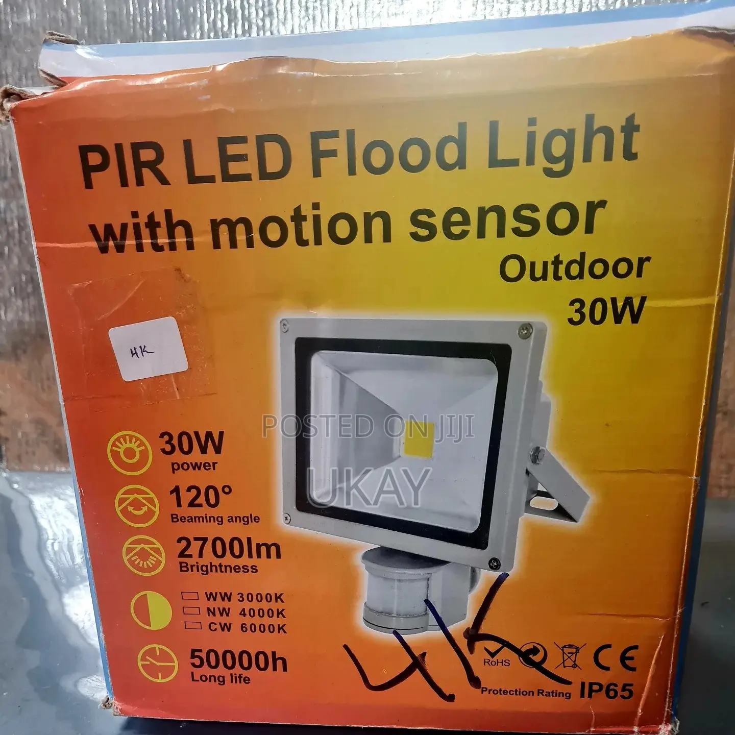 30W LED Outdoor Floodlight With PIR Motion Sensor.