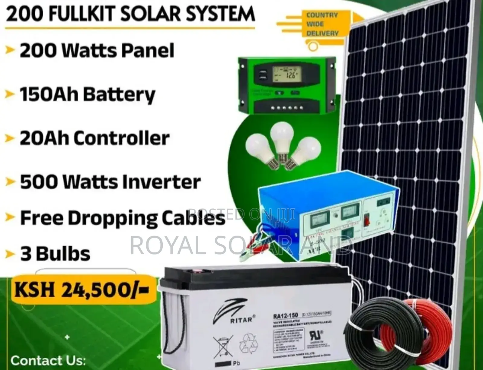 200w Fullkit Solar System