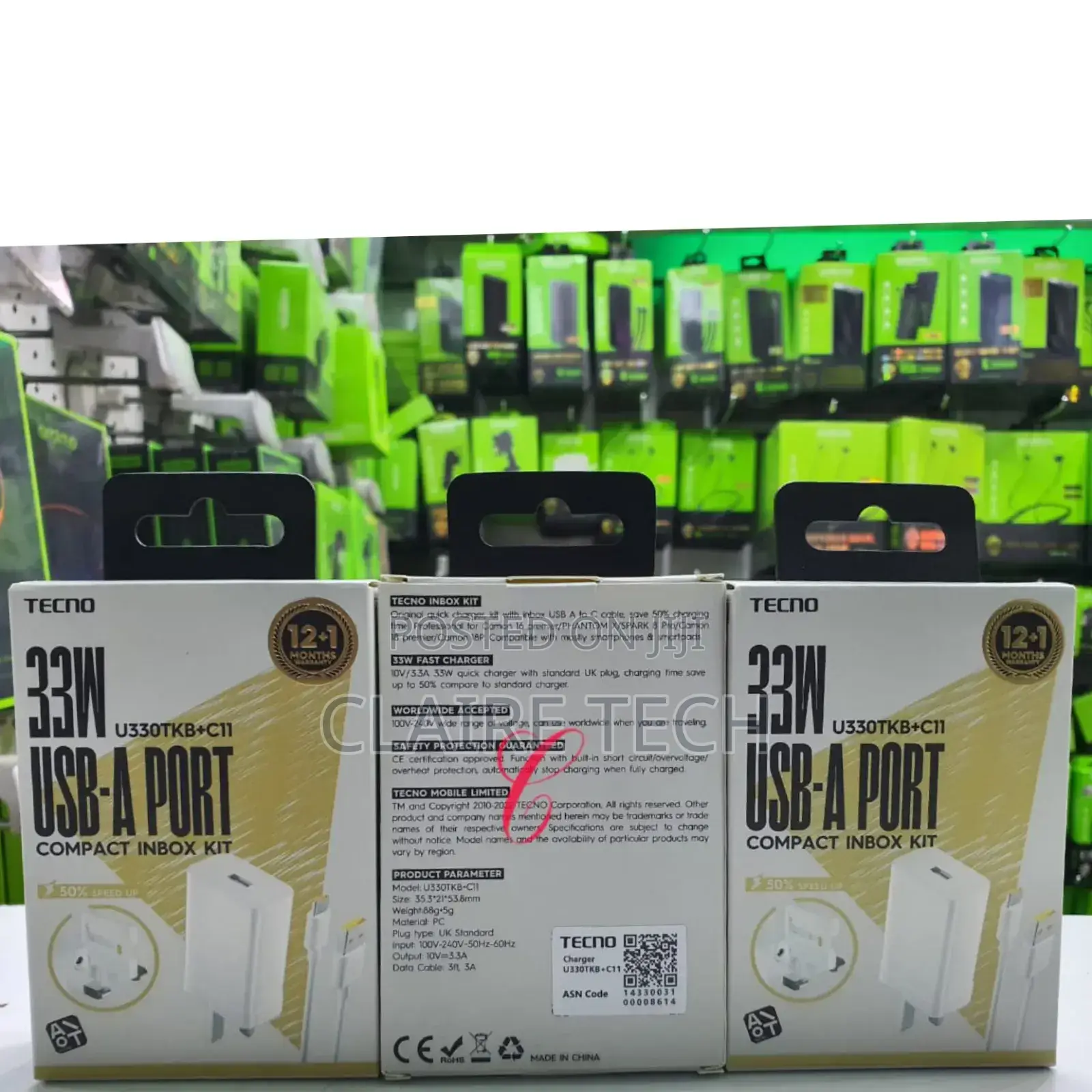 Tecno *33W* U330TKB+C11 Compact
Ultra Fast Charger Kit Now