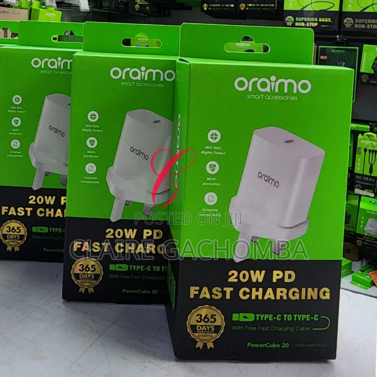 Oraimo Powercube 20 OCW-U106S+CC54 20W PD Typec Fastchargers