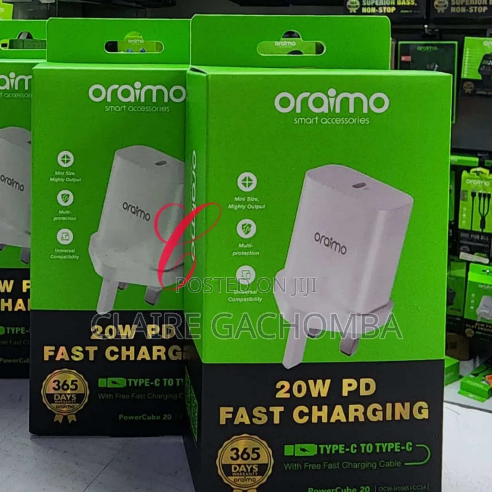 Oraimo Powercube 20 OCW-U106S+CC54 20W PD Typec Fastchargers