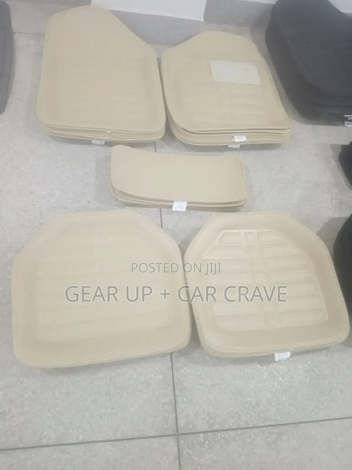 Copy of Universal Cream Beige Leather Car Floor Mat - 5pc
