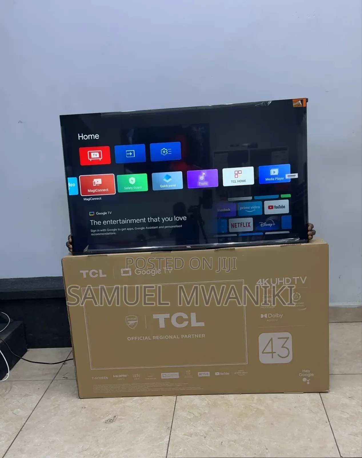 TCL 43′′ Uhd HDR Google Tv Latest Model