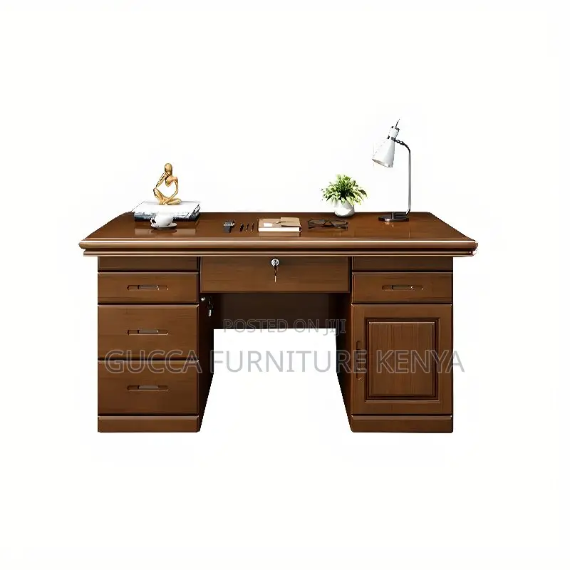 Office Tables:1.4 Meters Natural Mahogany Executive Table