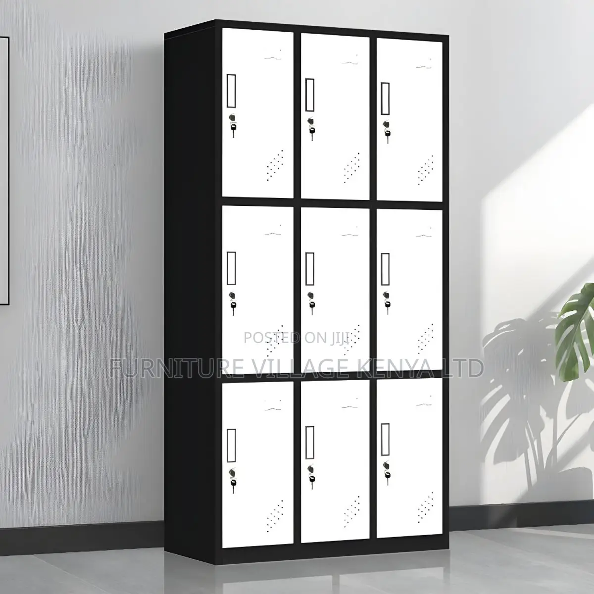 Office Cabinets; 9-Lockers Steel Storage Cabinet