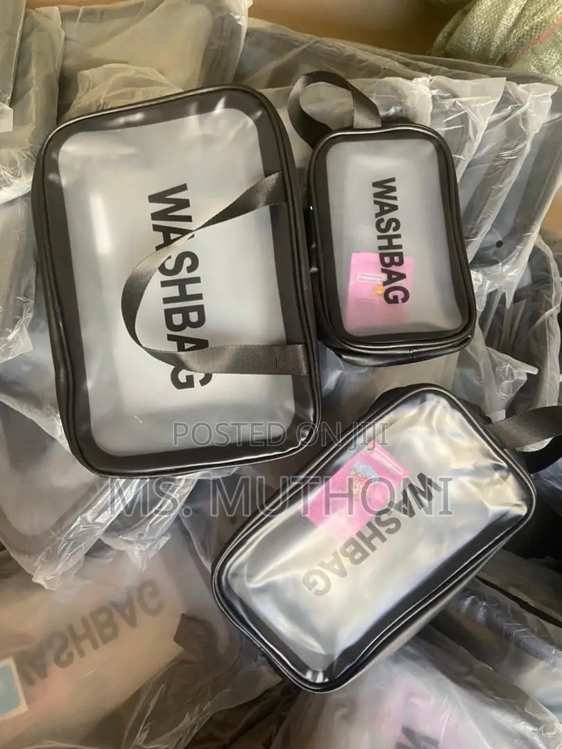 3 in 1 Waterproof Cosmetics/Wash Bags *Colours Black