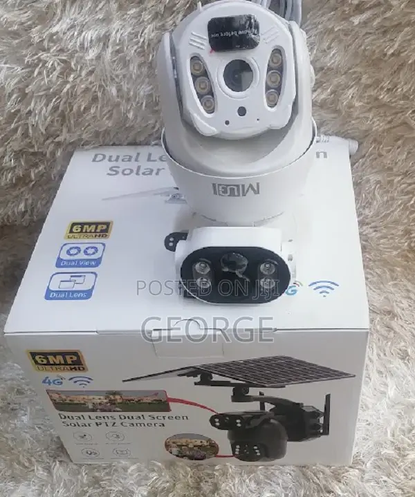 4g 6mp Ubox Dual Lens Classy Screen Solar PTZ Camera