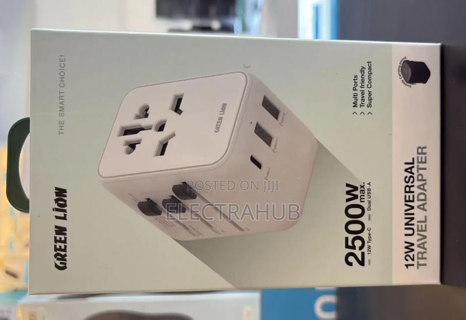 Green Lion 12W Universal Travel Adaptor With Carrying Pouch