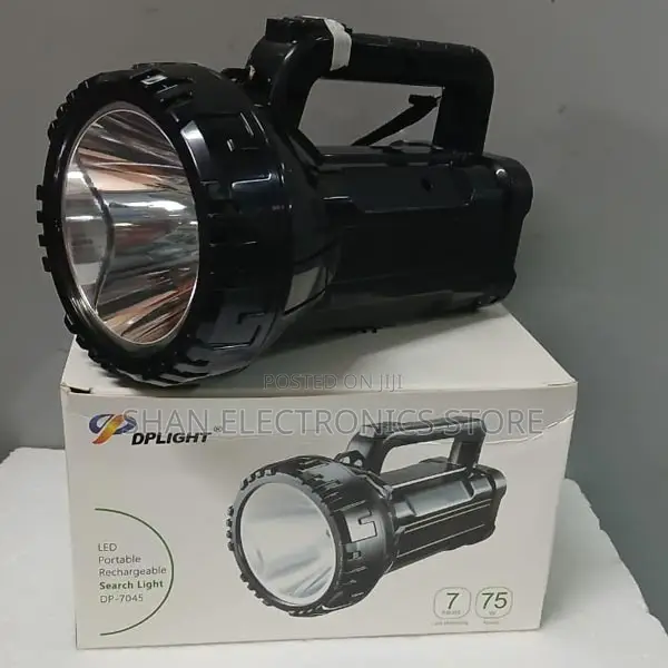 Torch Emergency Light (Black) DP-7045B ABS Plastic Portable