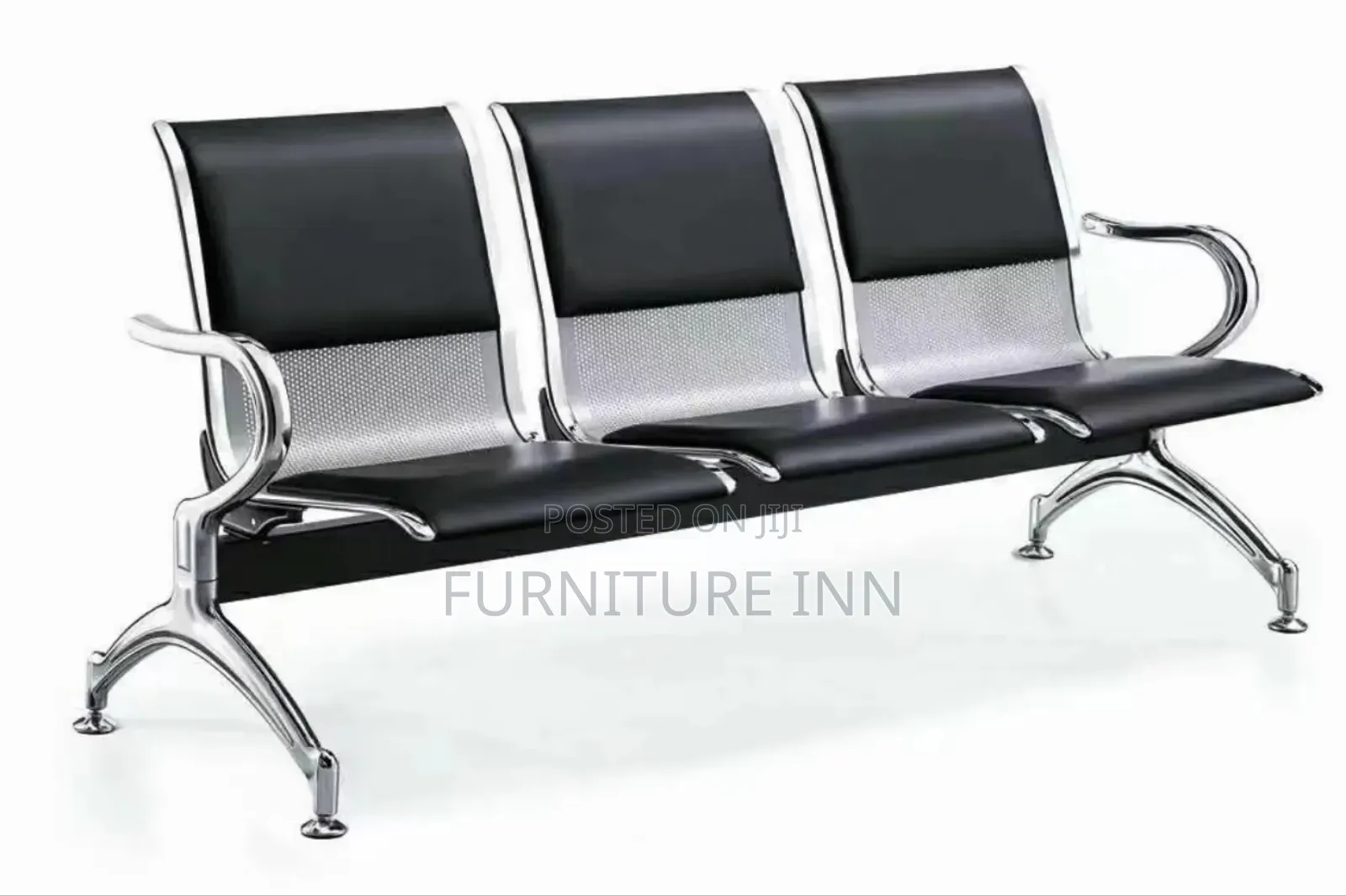 Stylish Black Padded Link Chair