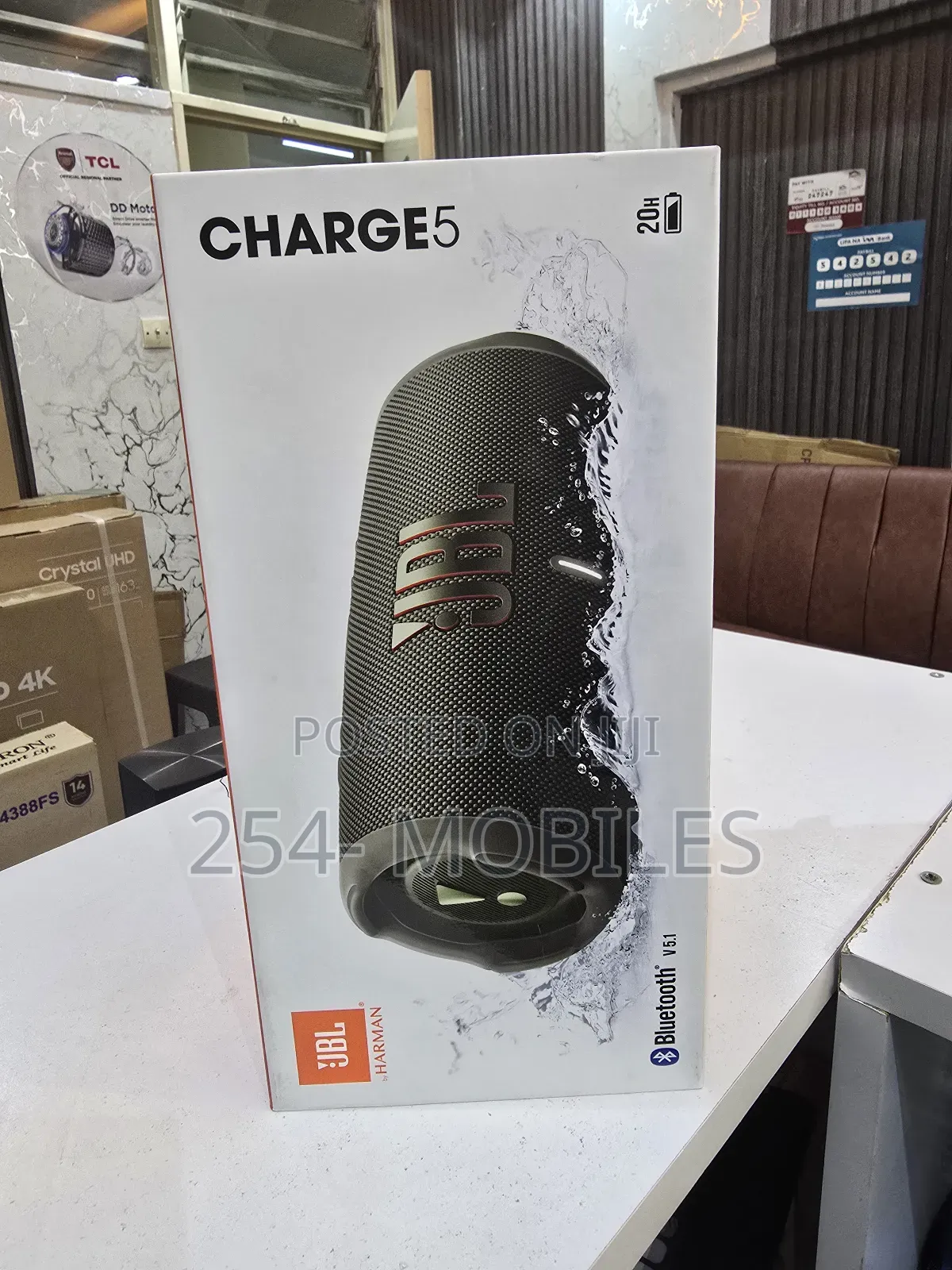 JBL Charge 5 Portable Waterproof Speaker 40w - Black