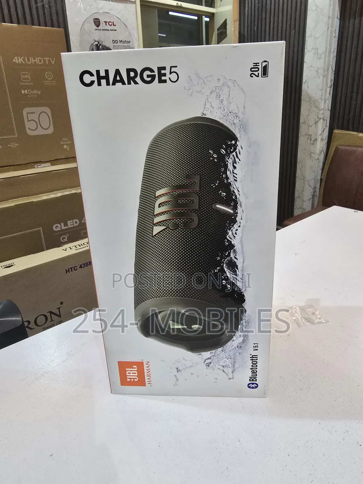 JBL Charge 5 Portable Waterproof Speaker 40w - Black