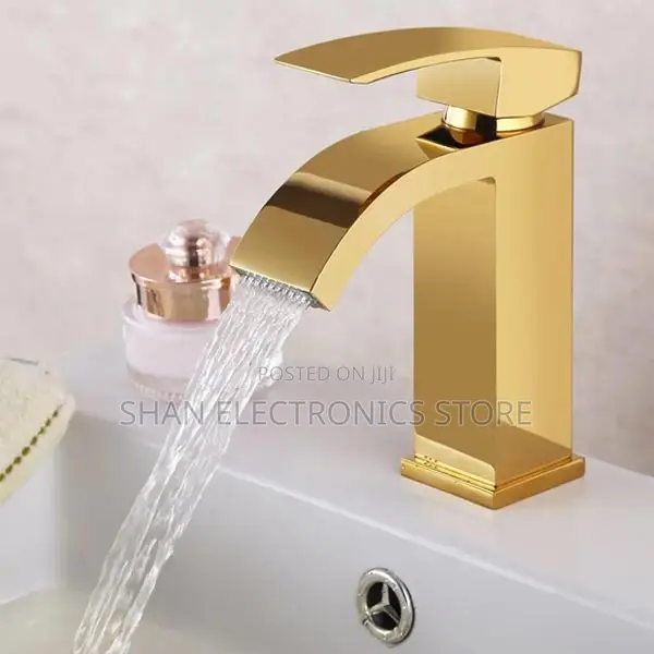 Waterfall Overmount Basin Faucet Hot Cold Water