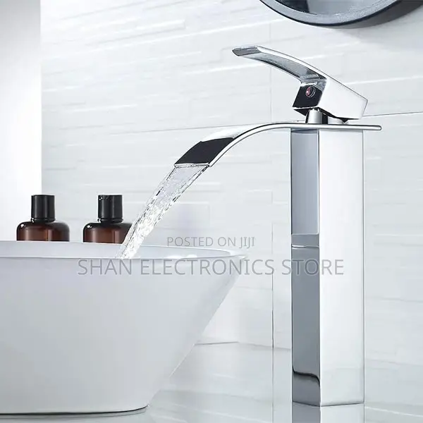 Sink Mixer Tap Flat Nozzle, Hot Cold Water Bathroom Faucet