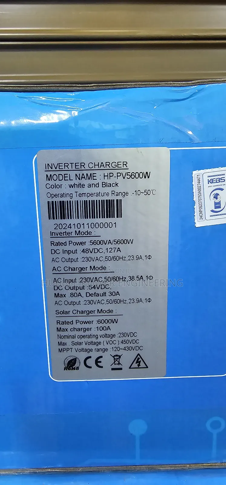 5kw Hybrid Inverter 48av 500vdc 100a KSH 43,900 Only